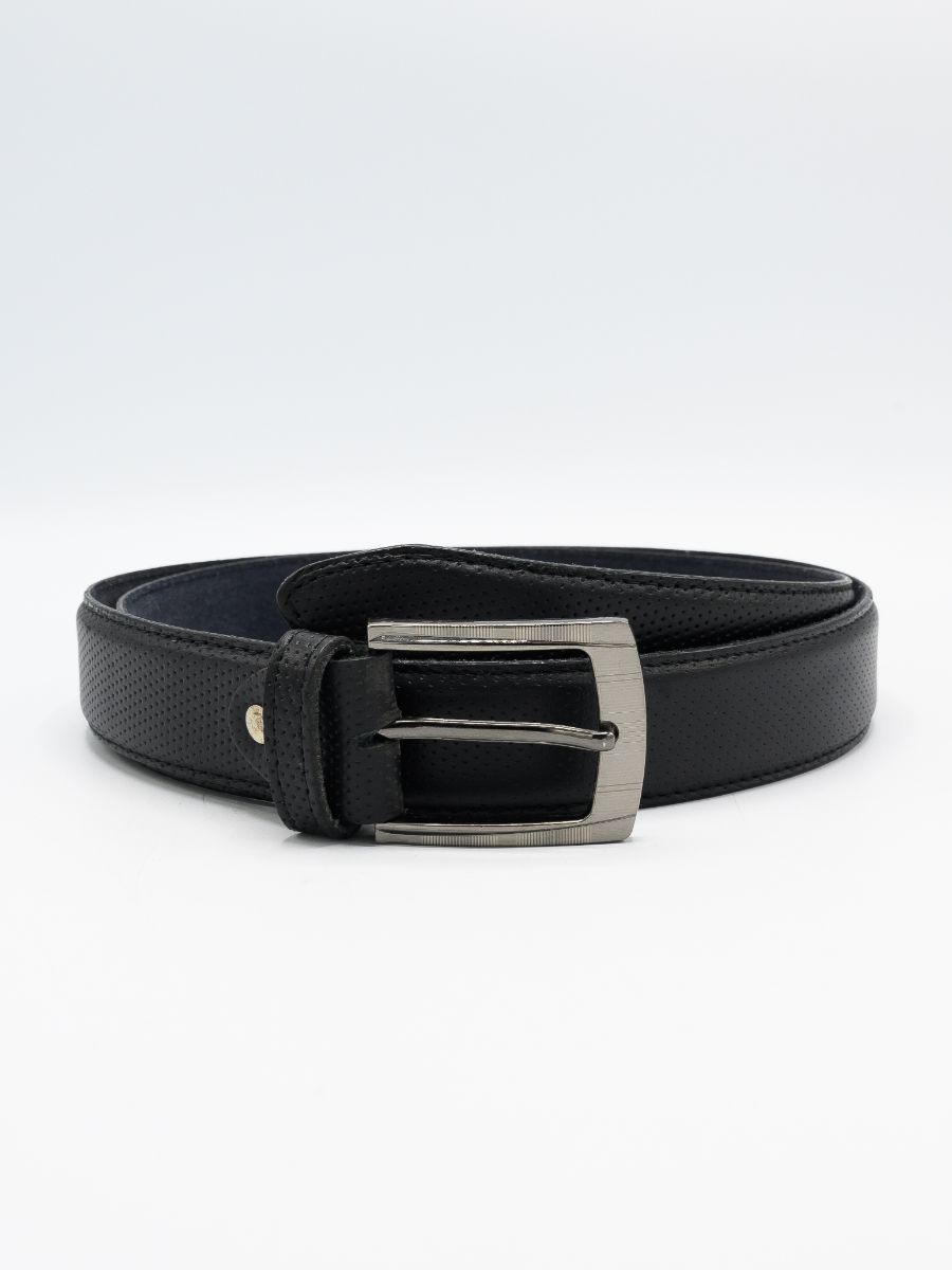 Buy Sheikh Leather Cow Leather Dotted Print Belt for Men