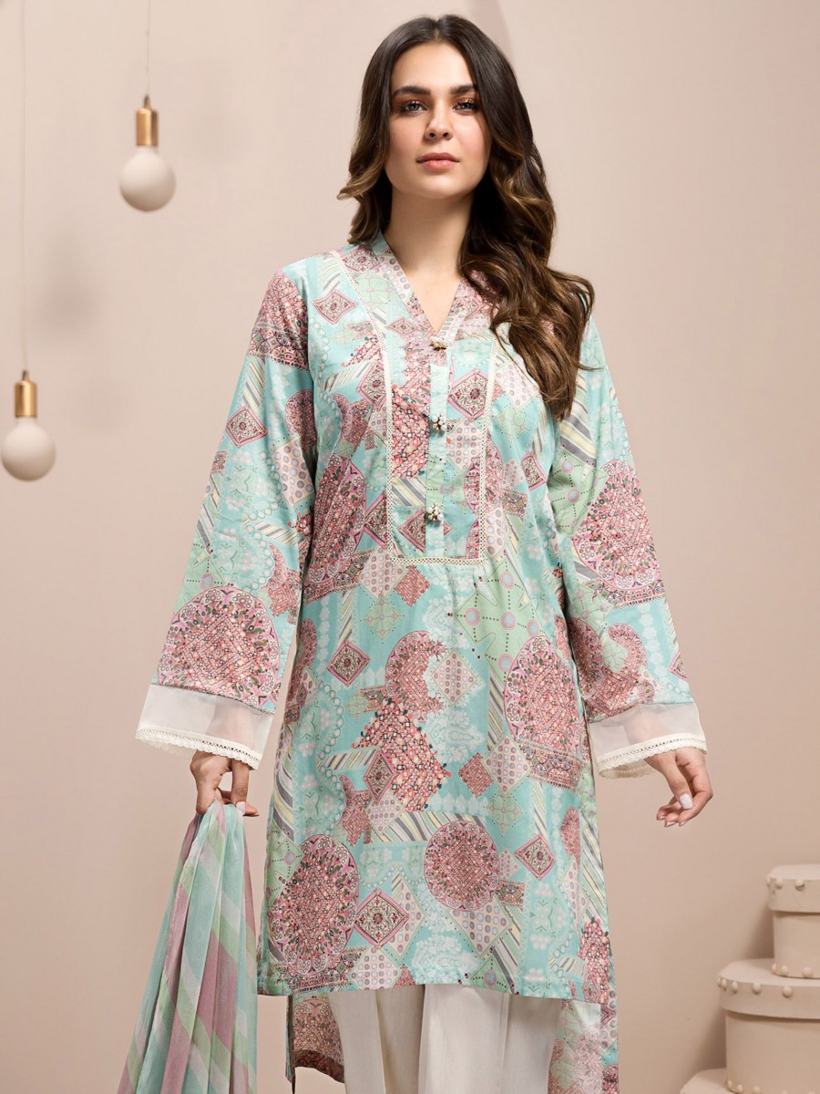 Buy Limelight Multicolored Printed 2 Piece Unstitched Lawn Suit for ...