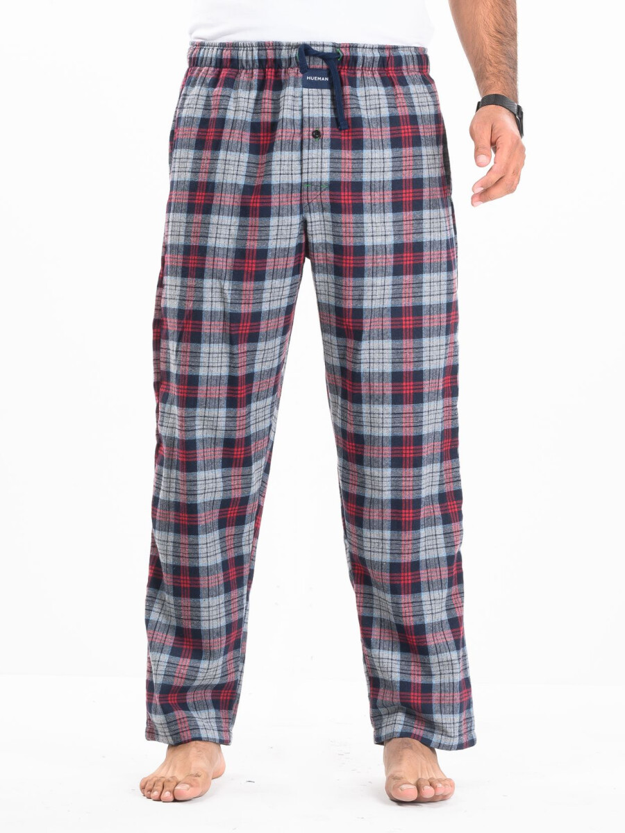 Buy Hueman Flannel Plaid Red/Grey Relaxed Winter Pajama
